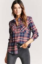 Forever21 Plaid Roll-tab Shirt