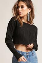 Forever21 Frayed Ribbed Knit Sweater