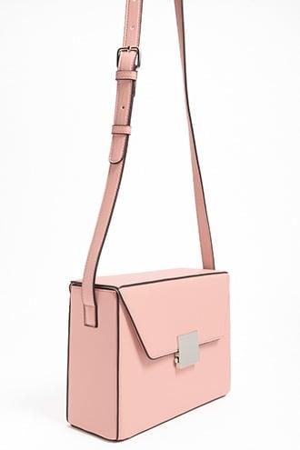 Forever21 Faux Leather Push-lock Crossbody