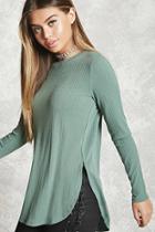 Forever21 Ribbed Dolphin Hem Top