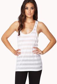 Forever21 Burnout Stripe Workout Tank
