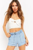 Forever21 Mid-rise Chambray Shorts