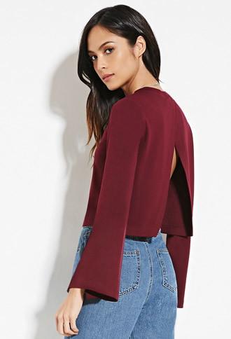 Forever21 Women's  Bell-sleeved Top