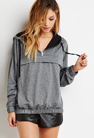 Forever21 Heathered Pocket Hoodie