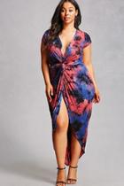 Forever21 Plus Size Knotted Tie-dye Dress