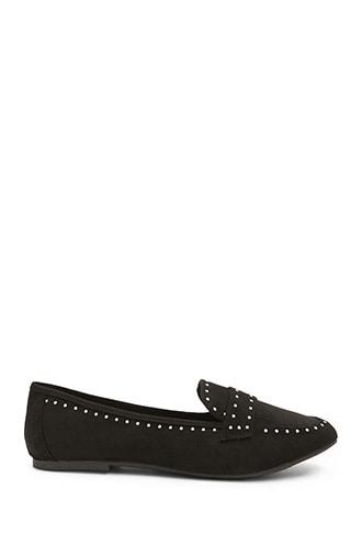 Forever21 Studded Faux Suede Flats