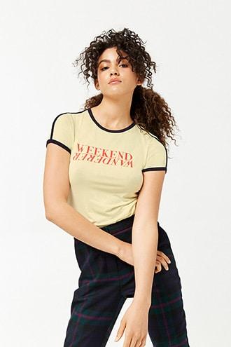 Forever21 Weekend Wanderer Ringer Tee