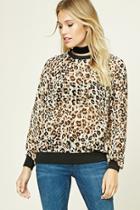 Forever21 Contemporary Leopard Print Top