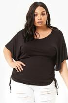 Forever21 Plus Size Ruched Butterfly-sleeve Top