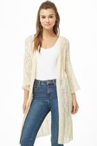 Forever21 Open-front Crochet-knit Cardigan