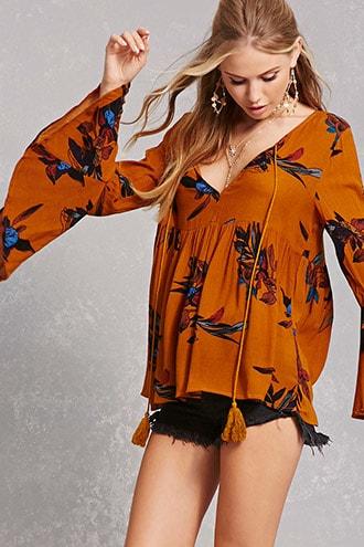 Forever21 Floral Babydoll Top