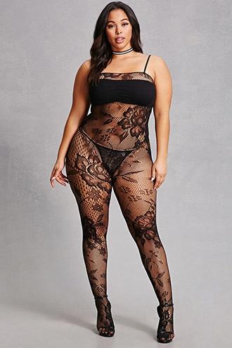Forever21 Oh La La Cheri Fishnet Jumpsuit