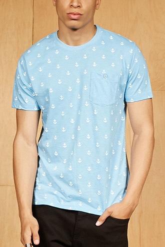 Forever21 Alpha Beta Anchor Print Tee