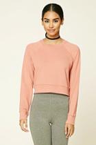 Forever21 Plus Women's  Salmon French Terry Knit Pullover