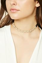 Forever21 Gold & Cream Faux Pearl Choker