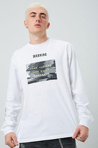 Forever21 Warning Graphic Tee