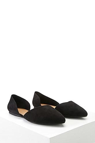 Forever21 Faux Suede Pointed Toe Flats