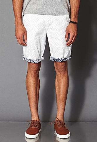 21 Men Reverse Tribal Print Shorts