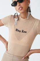 Forever21 Sheer Thug Love Graphic Top