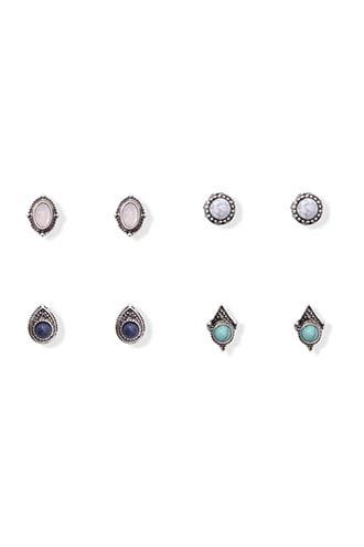 Forever21 Etched Geo Stud Earring Set