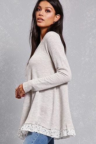 Forever21 French Terry Shirred Top