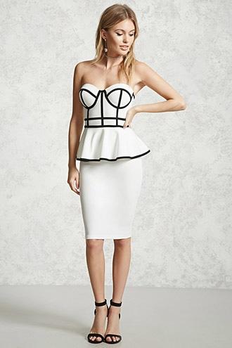 Forever21 Sweetheart Peplum Dress