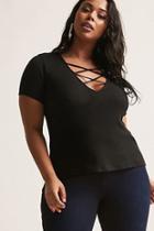 Forever21 Plus Size Ribbed Caged Top
