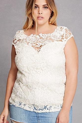 Forever21 Plus Size Soieblu Crochet Top