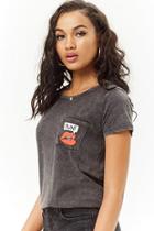 Forever21 Fun Graphic Acid Wash Tee