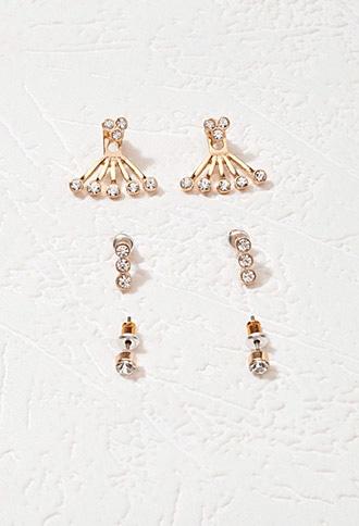 Forever21 Clustered Rhinestone Ear Jacket Set