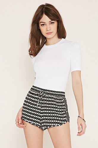 Forever21 Women's  Abstract Print Shorts