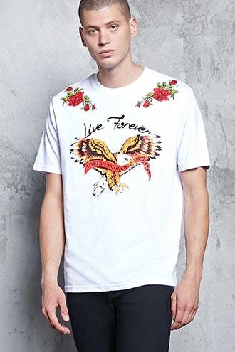 Forever21 Live Forever Eagle Graphic Tee