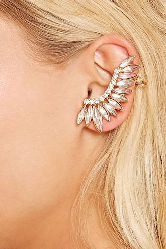Forever21 Gold Faux Gem Ear Cuff