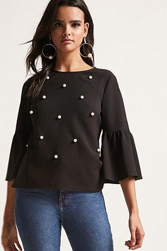 Forever21 12x12 Embellished Boxy Top