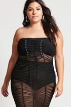 Forever21 Plus Size Shirred Mesh Dress