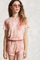 Forever21 Scoop Neck Tie-dye Romper