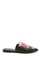 Forever21 Faux Leather Multicolor Colorblock Mules