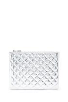 Forever21 Quilted Metallic Makeup Pouch
