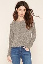 Forever21 Women's  Charcoal Marled Knit Top