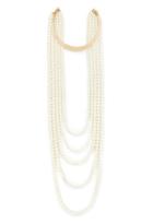 Forever21 Faux Pearl Statement Necklace