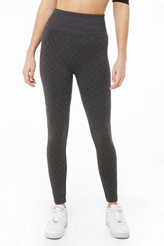 Forever21 Fleece Chevron Leggings