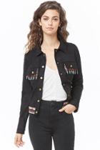Forever21 Faux Suede Beaded Jacket