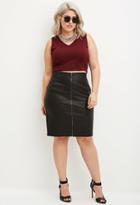 Forever21 Plus Faux Leather Pencil Skirt