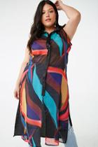 Forever21 Plus Size Abstract Longline Shirt
