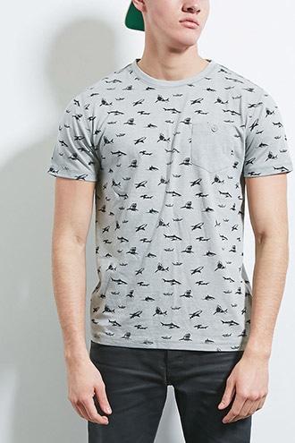 Forever21 Alpha Beta Shark Tee