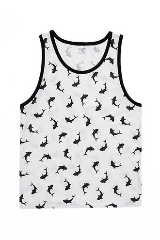 Forever21 Shark Print Tank Top