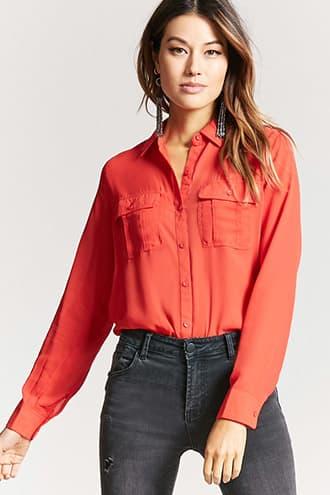 Forever21 Crepe Woven Shirt