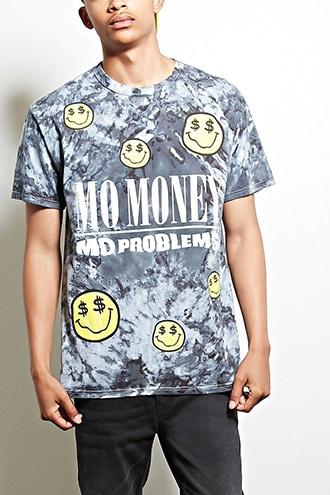 21 Men Men's  Black Rocksmith Tie Dye Money Tee