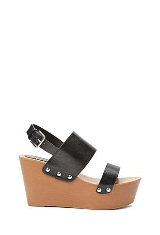 Forever21 Faux Leather Wedge Sandals