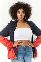 Forever21 Plus Size Colorblocked Hooded Jacket